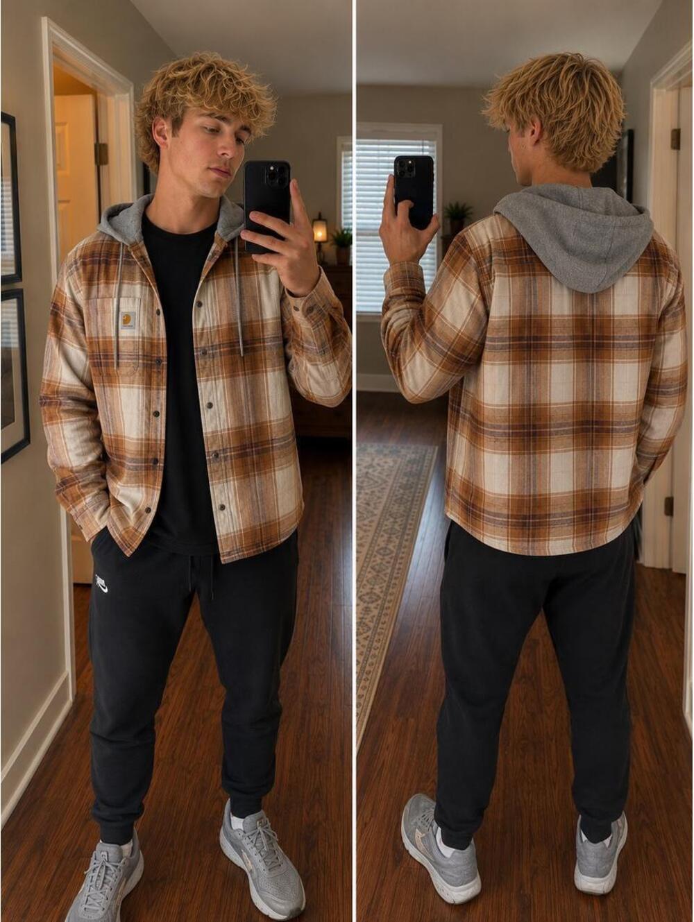 Carhartt Men's Brown and Tan Jacket